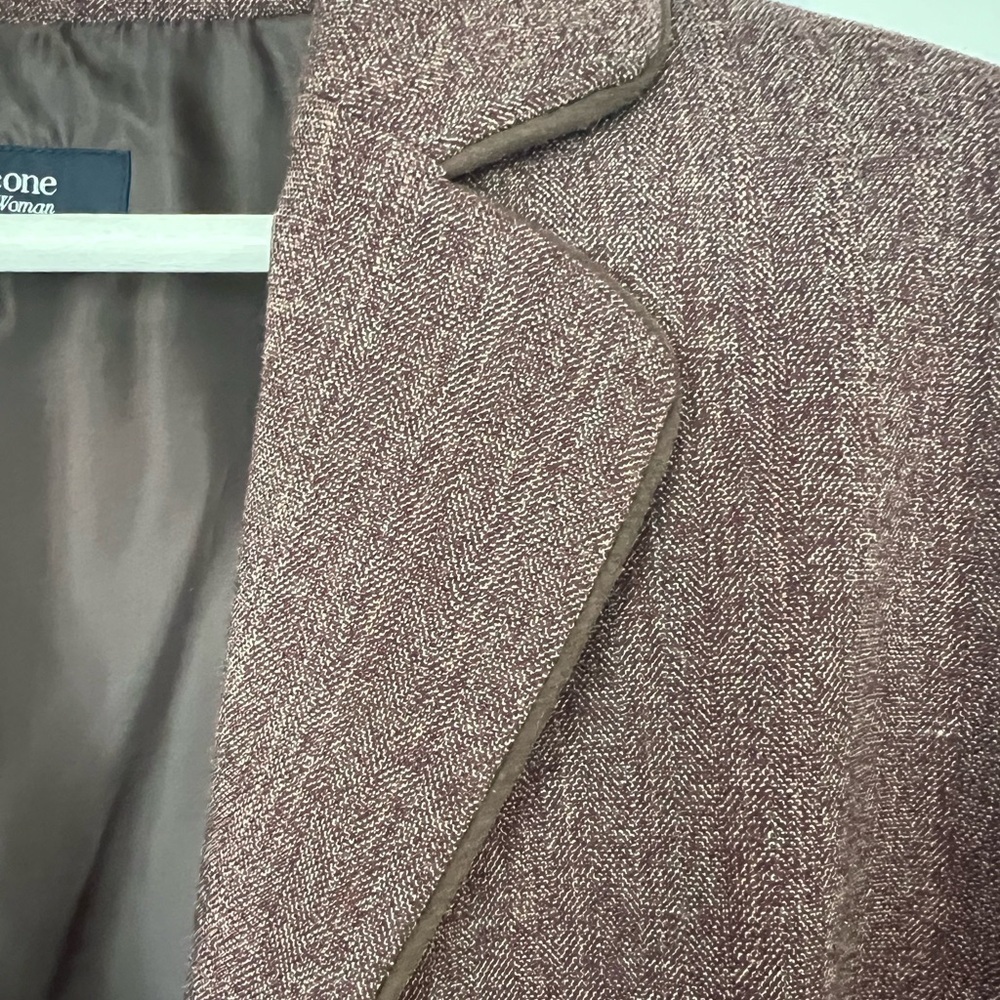 NWT Evan-Picone Women’s Blazer – Plus Size 18W, Chestnut Brown, Stretchy - Picture 6 of 11